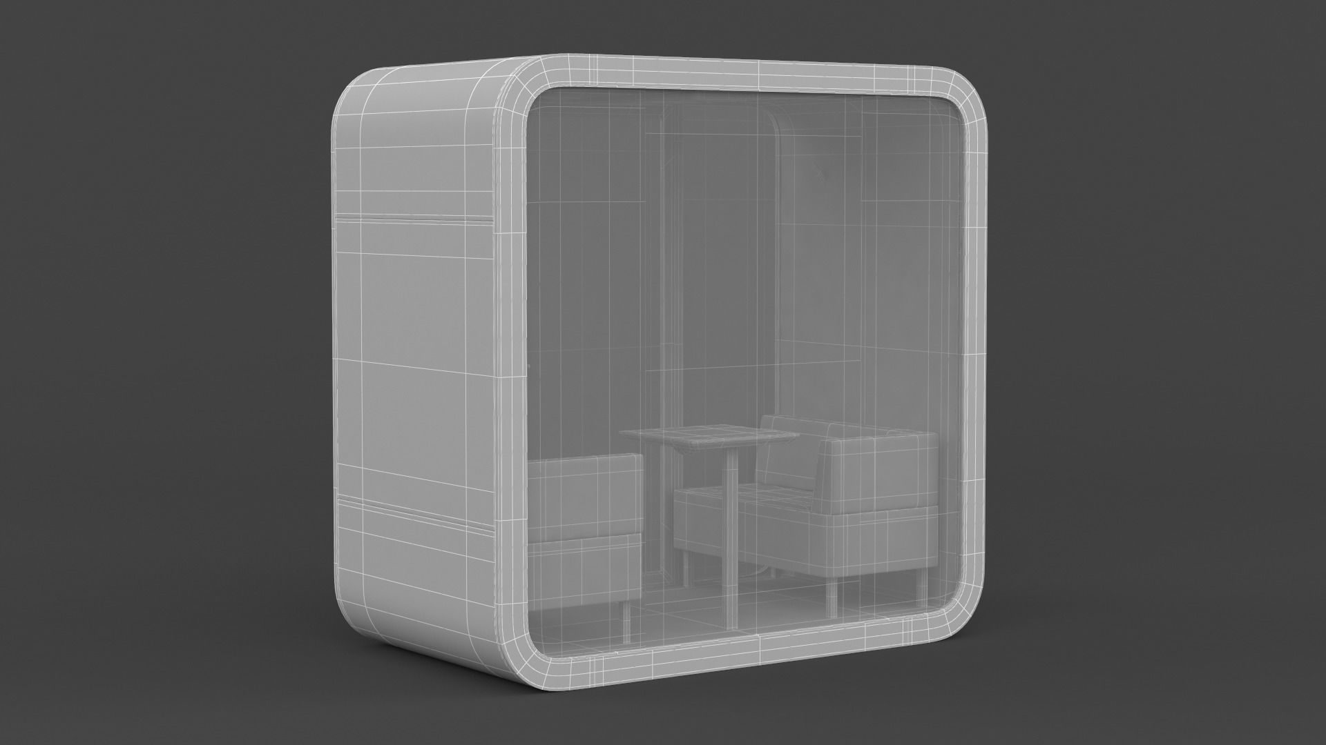 Phone Booth 3D model_8