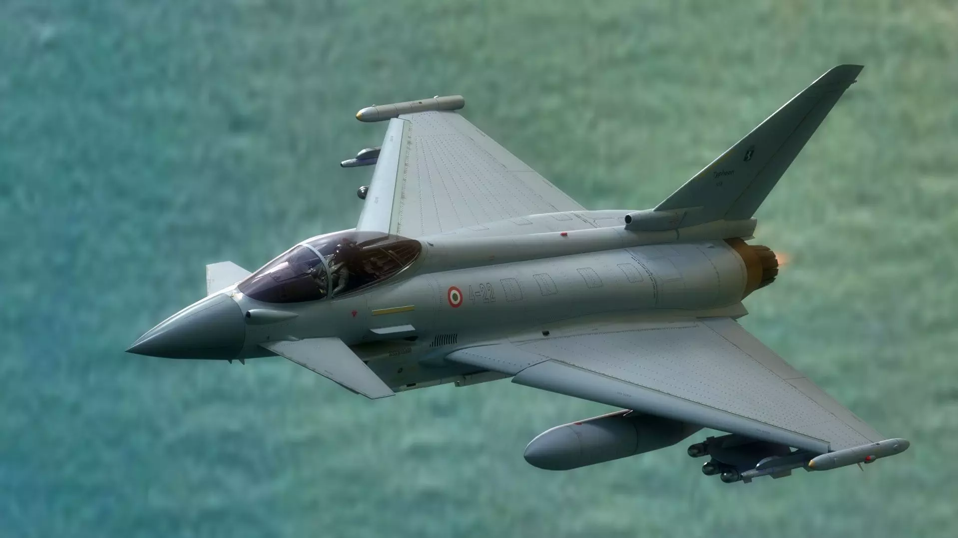 EuroFighter Typhoon Fully Rigged with High Resolution Cocpit Low-poly 3D model_0