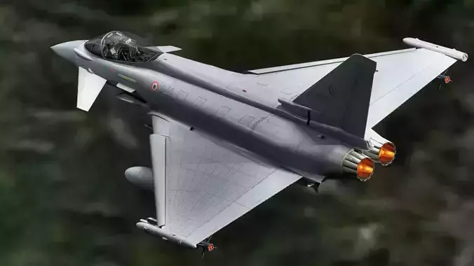 Euro Fighter Typhoon with High Resolution Cockpit-Fully Rigged
