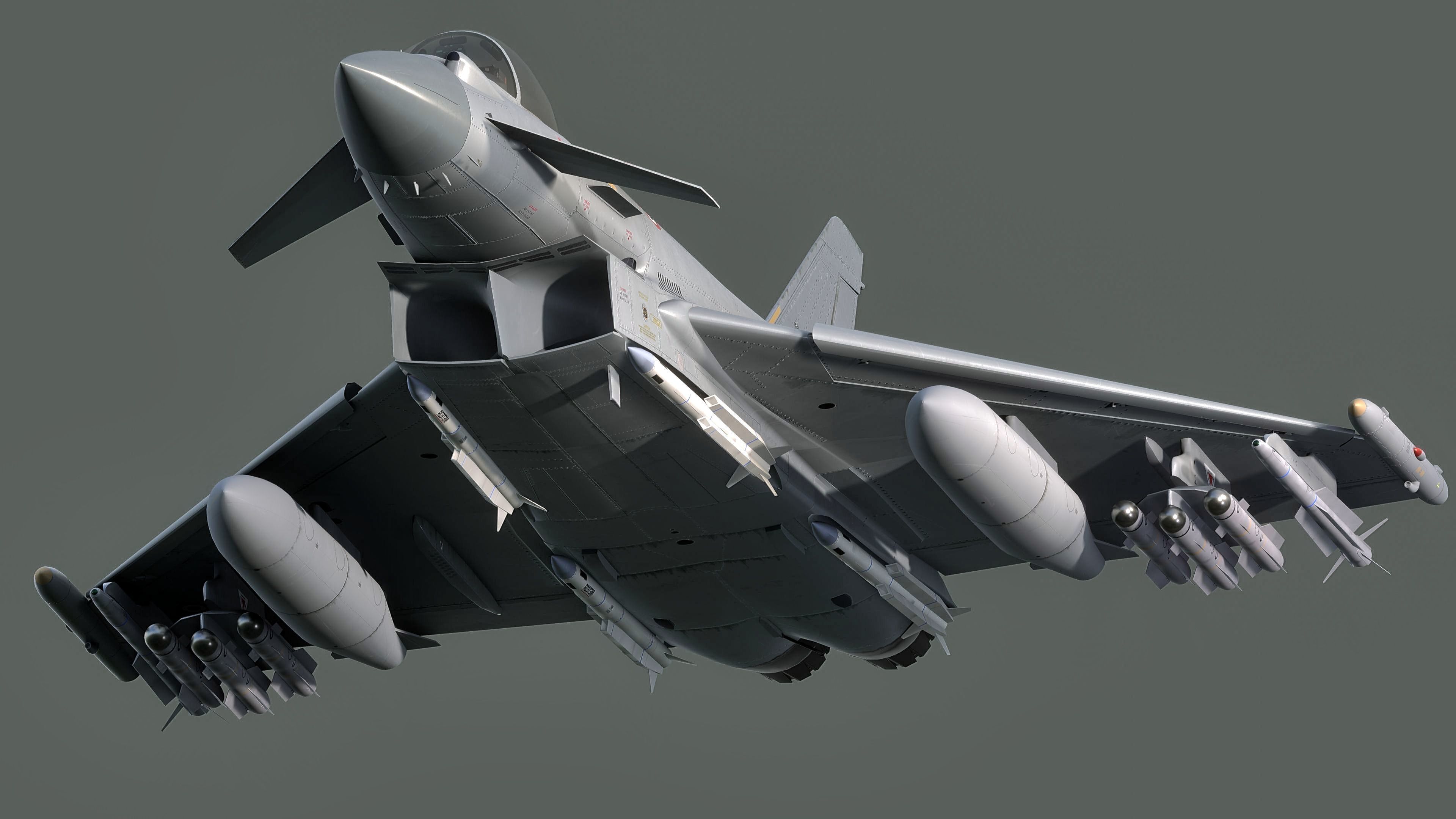 EuroFighter Typhoon Fully Rigged with High Resolution Cocpit Low-poly 3D model_15