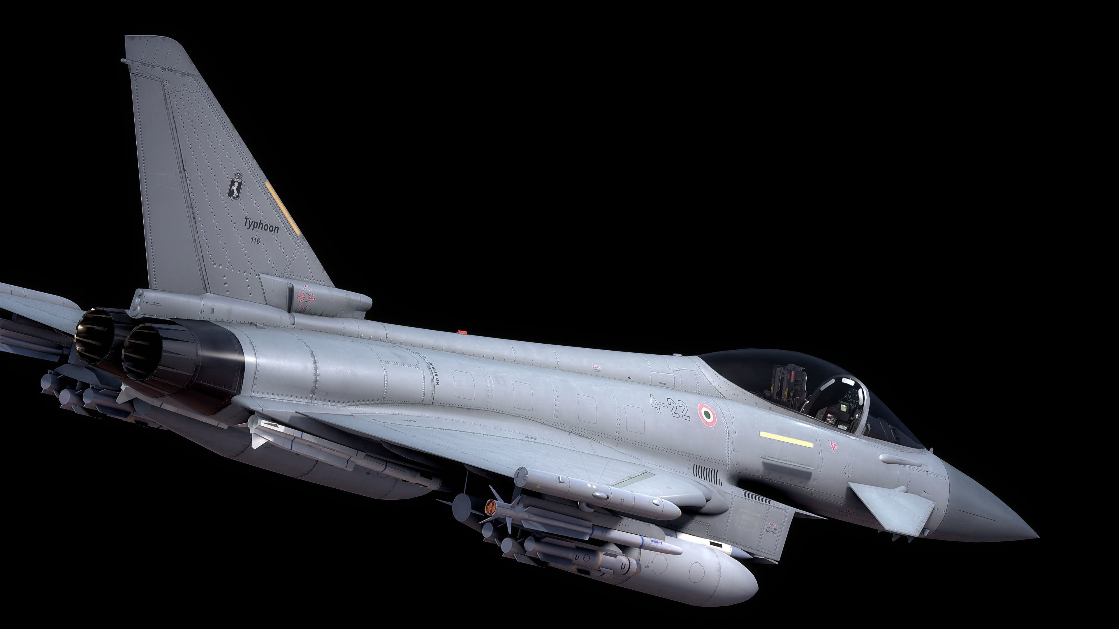 EuroFighter Typhoon Fully Rigged with High Resolution Cocpit Low-poly 3D model_11