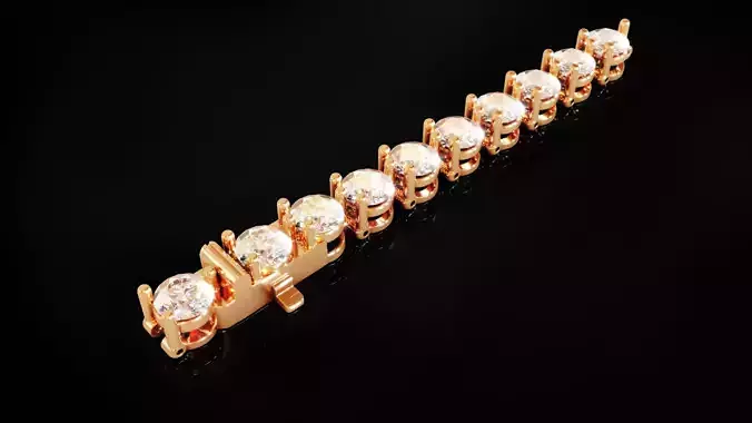 Tennis bracelet box clasp 3D print model