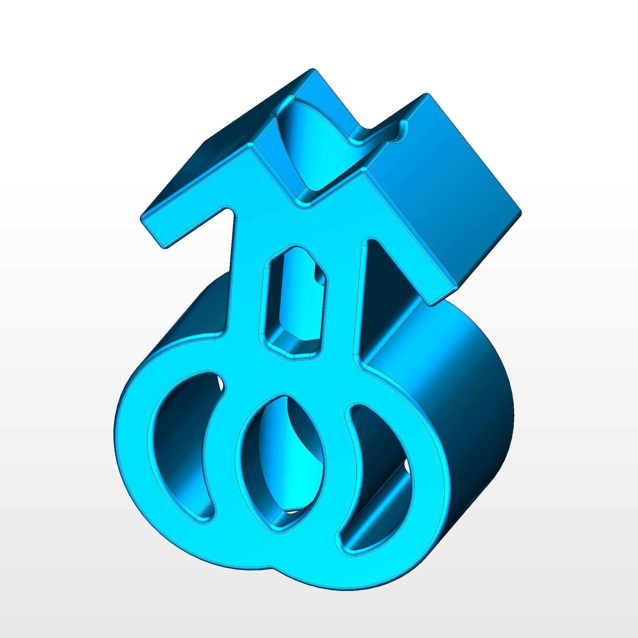 Gay Gender Symbol  3D print model_6
