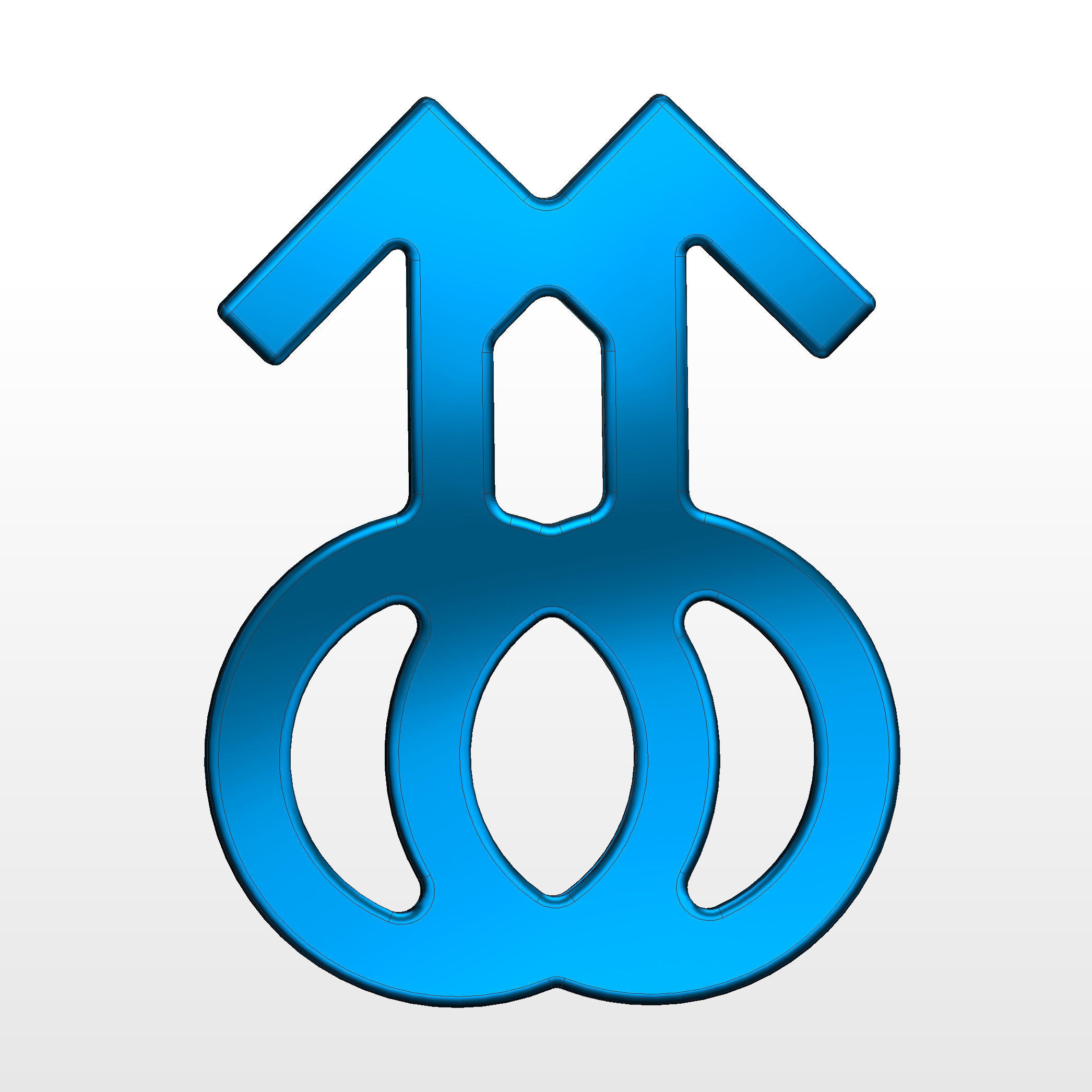 Gay Gender Symbol  3D print model_1