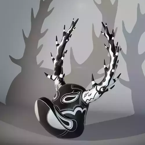 Dominican Republic Celebration Mask Black and White