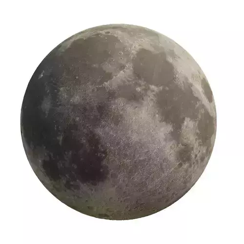 Moon Texture 8k Low-poly 3D model