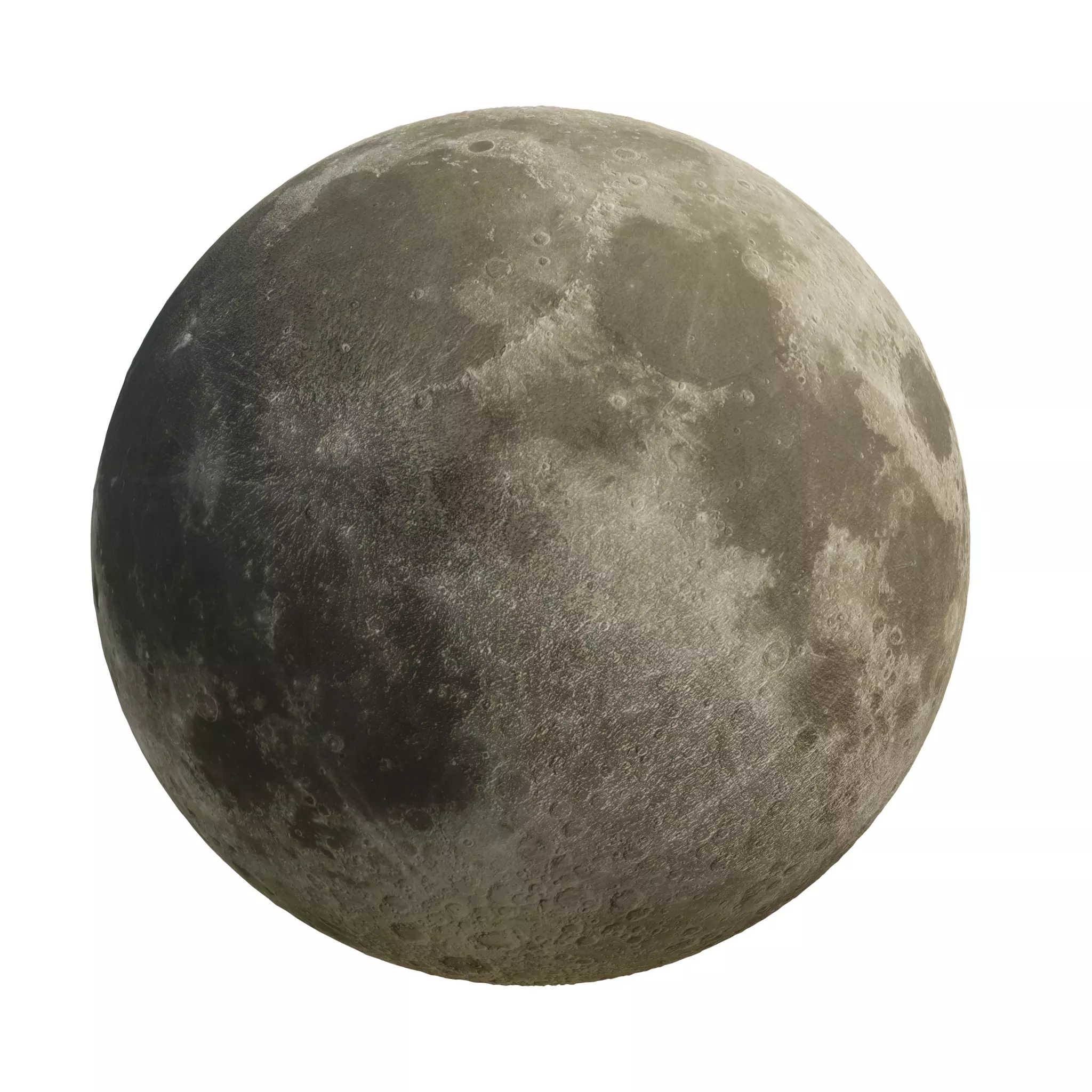 Moon Texture 8k Low-poly 3D model_0