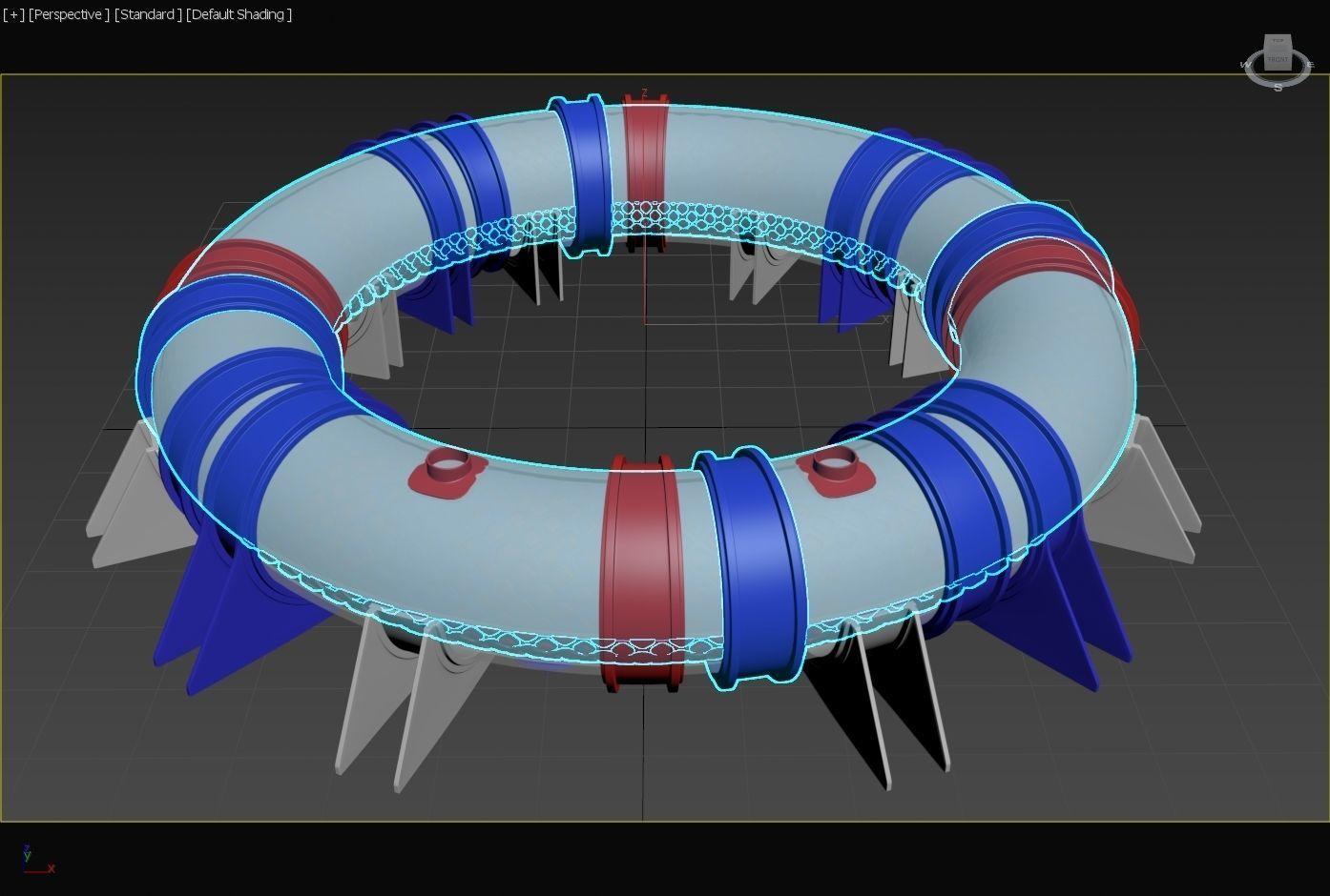 LArendsian Toroidal Serpentium Flux Motor - Generator  - Concept 3D model_27