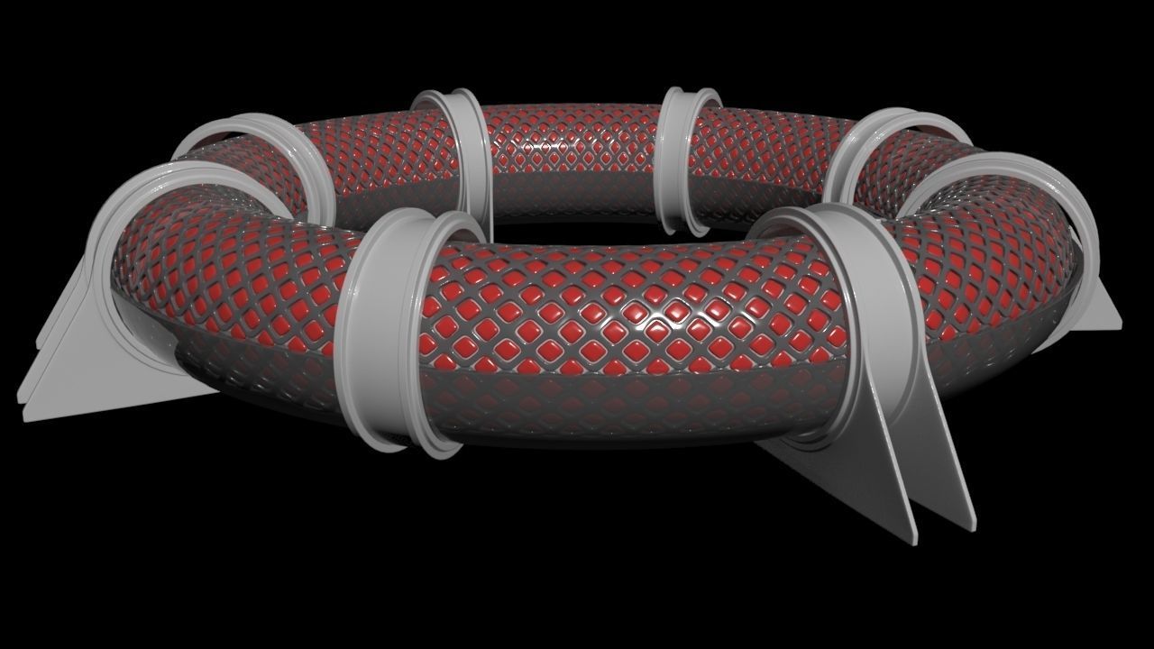 LArendsian Toroidal Serpentium Flux Motor - Generator  - Concept 3D model_11