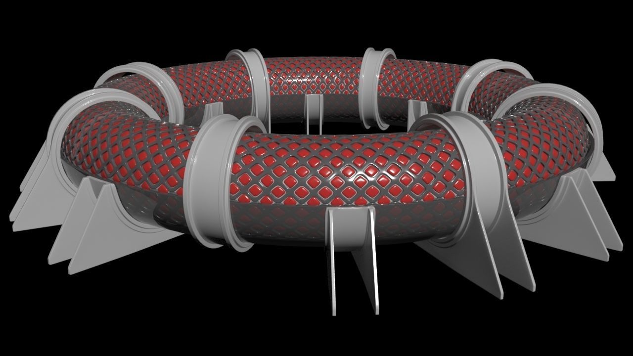 LArendsian Toroidal Serpentium Flux Motor - Generator  - Concept 3D model_10