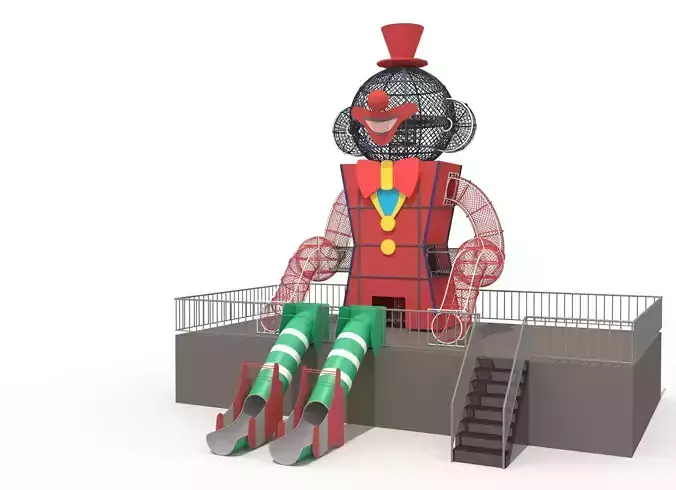 Clown Combination Theme Amusement Equipment 3D model