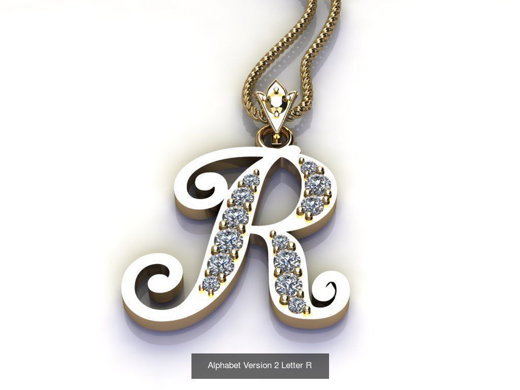 Alphabet English Version 2  3D Model Collection_12