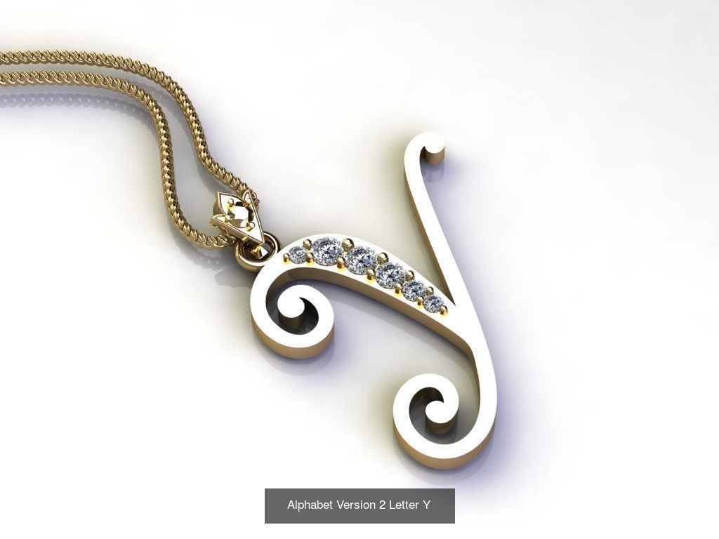 Alphabet English Version 2  3D Model Collection_5