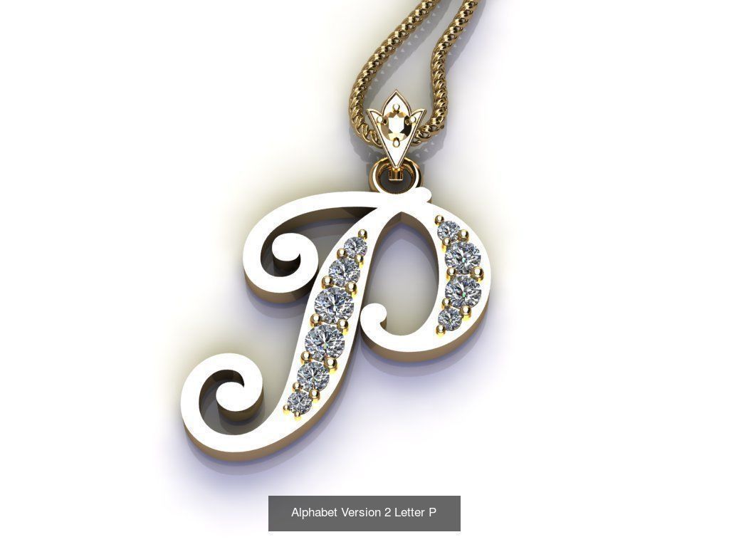 Alphabet English Version 2  3D Model Collection_14