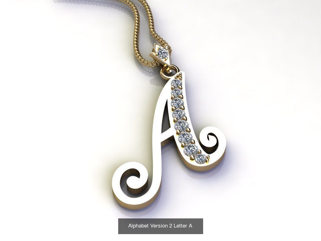 Alphabet English Version 2  3D Model Collection_29