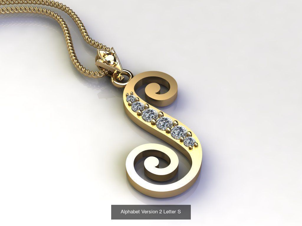 Alphabet English Version 2  3D Model Collection_11