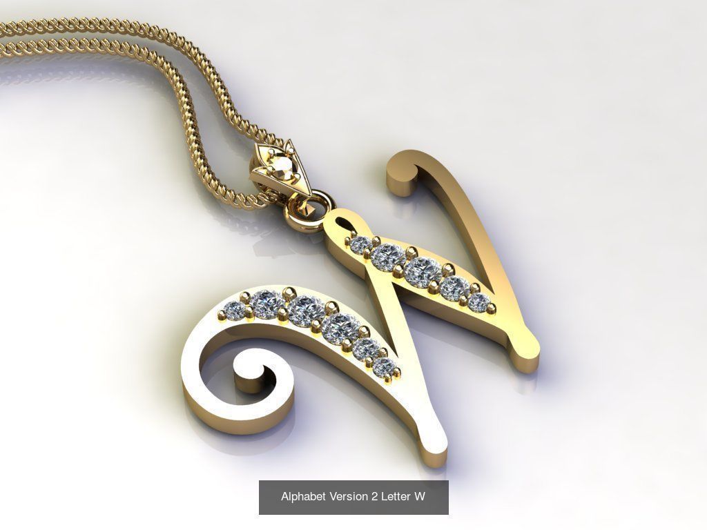 Alphabet English Version 2  3D Model Collection_7