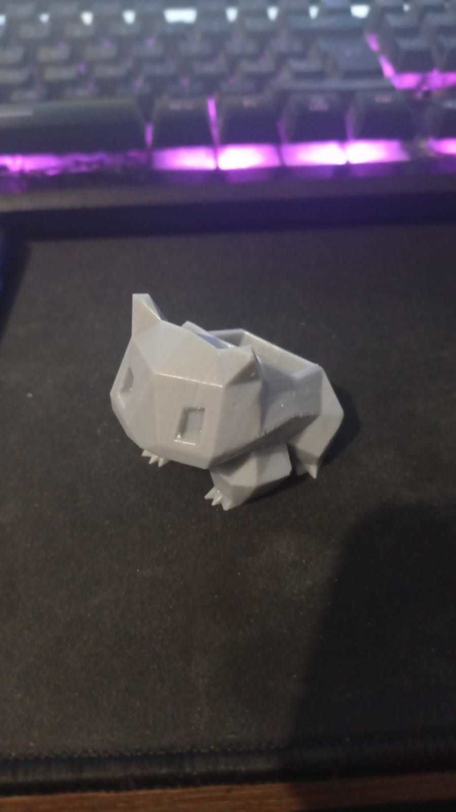 BULBASAUR LOW POLY PLANT POT 3D print model_3