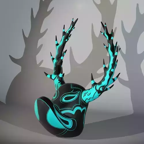 Dominican Republic Celebration Mask - Black and Blue