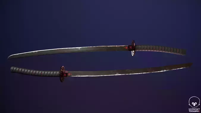 Gameready Katana weapon 3D Model