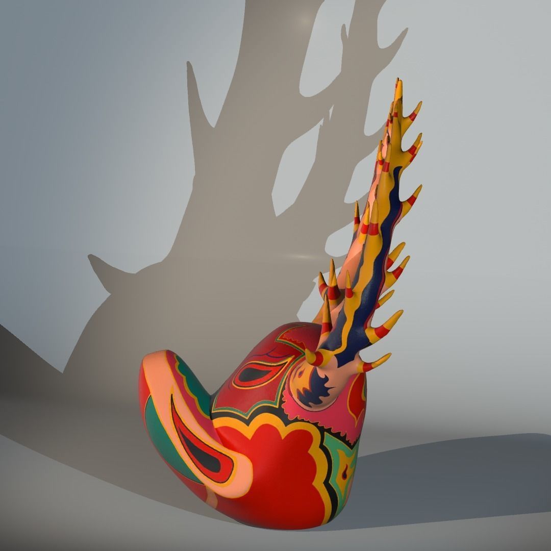 Dominican Republic Celebration Mask - Colorful 3D model | CGTrader