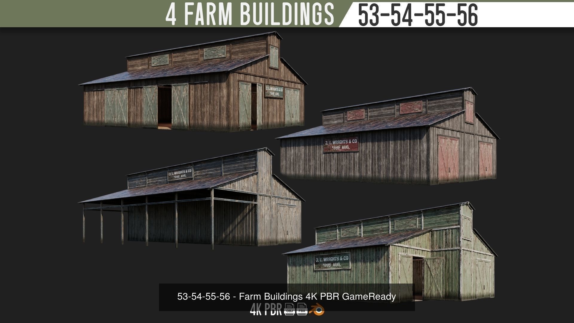 41-80 FARM BUILDINGS PACK 4K PBR Textures GameReady 3D Model Collection_20
