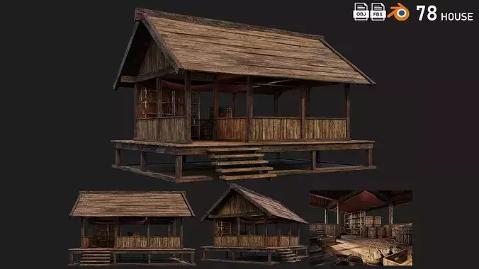 41-80 FARM BUILDINGS PACK 4K PBR Textures GameReady 6