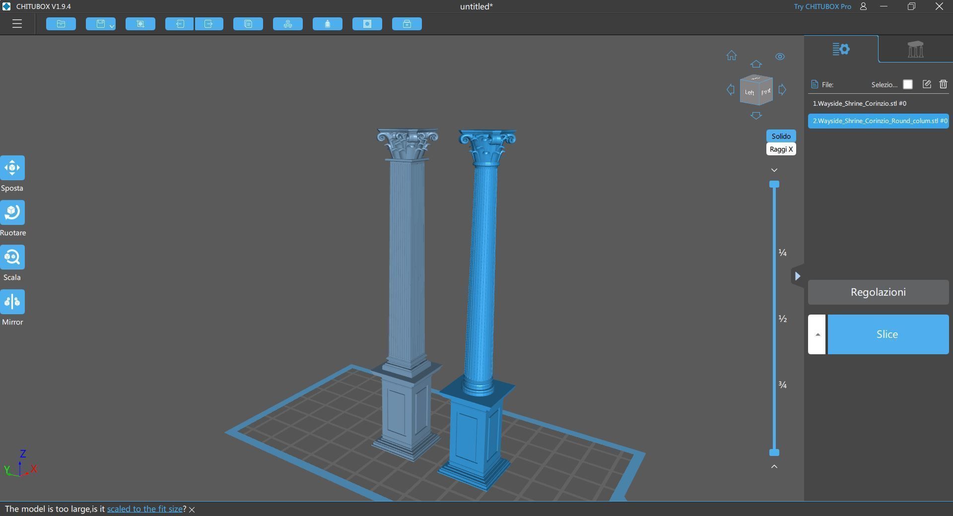 Columns in 5 styles  Game ready and printable Low-poly 3D model_16