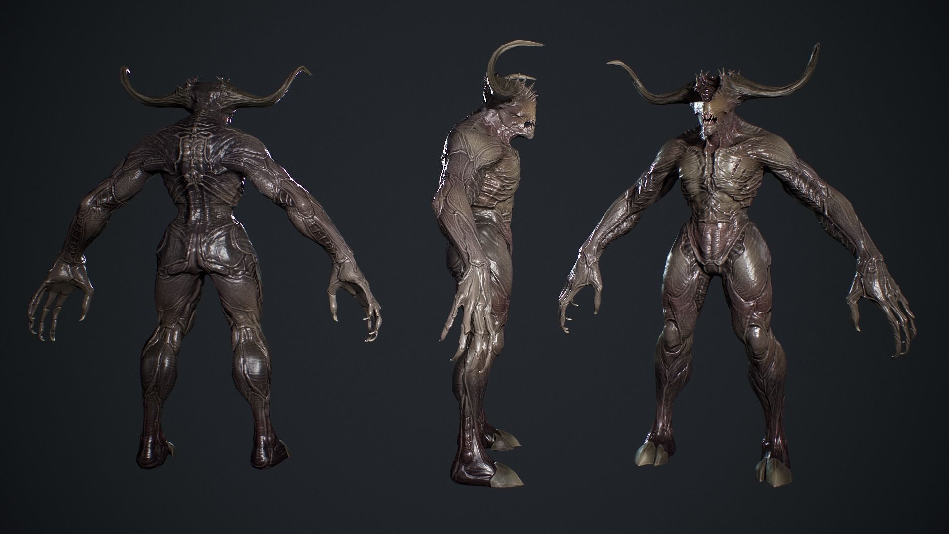 Demon Character Low-poly 3D model_9
