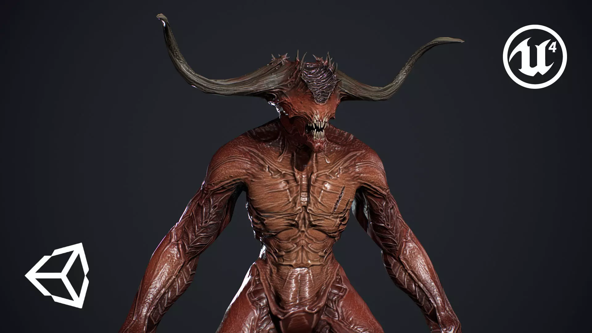 Demon Character Low-poly 3D model_0