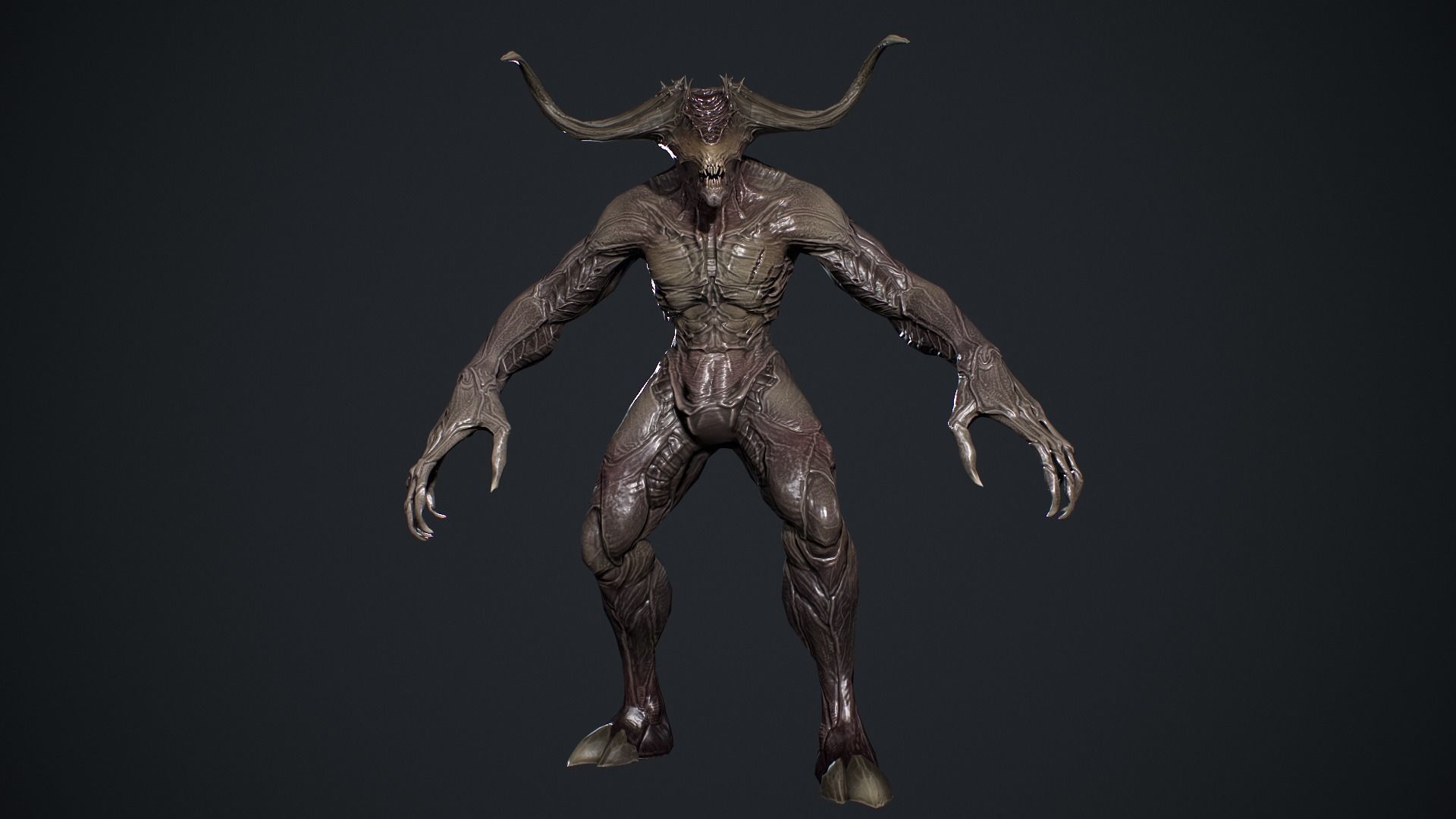 Demon Character Low-poly 3D model_14