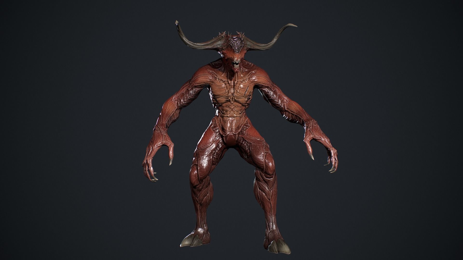Demon Character Low-poly 3D model_17