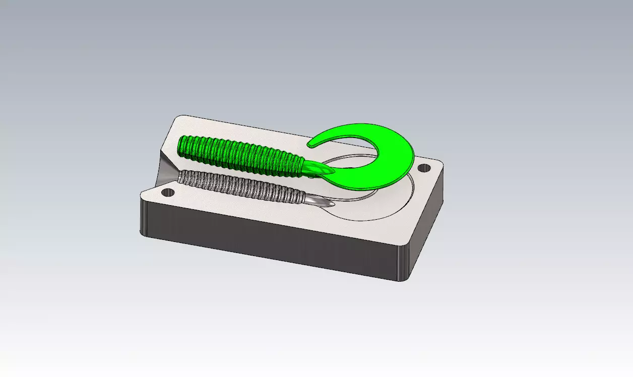 SOFT BAIT TWISTER LURE MOLD DESIGN 3D print model_0