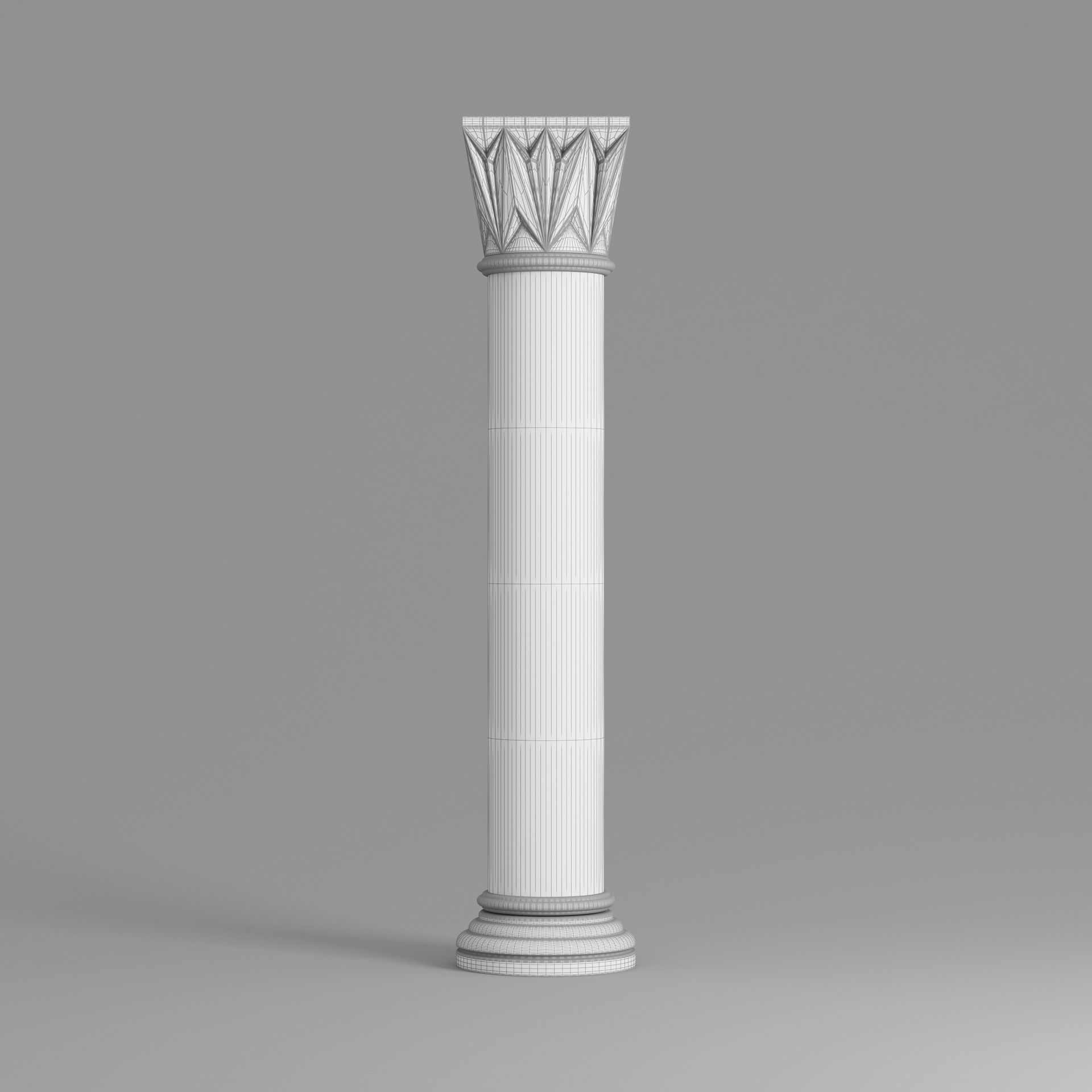 Classic Islamic Architectural Column 001 3D model_8