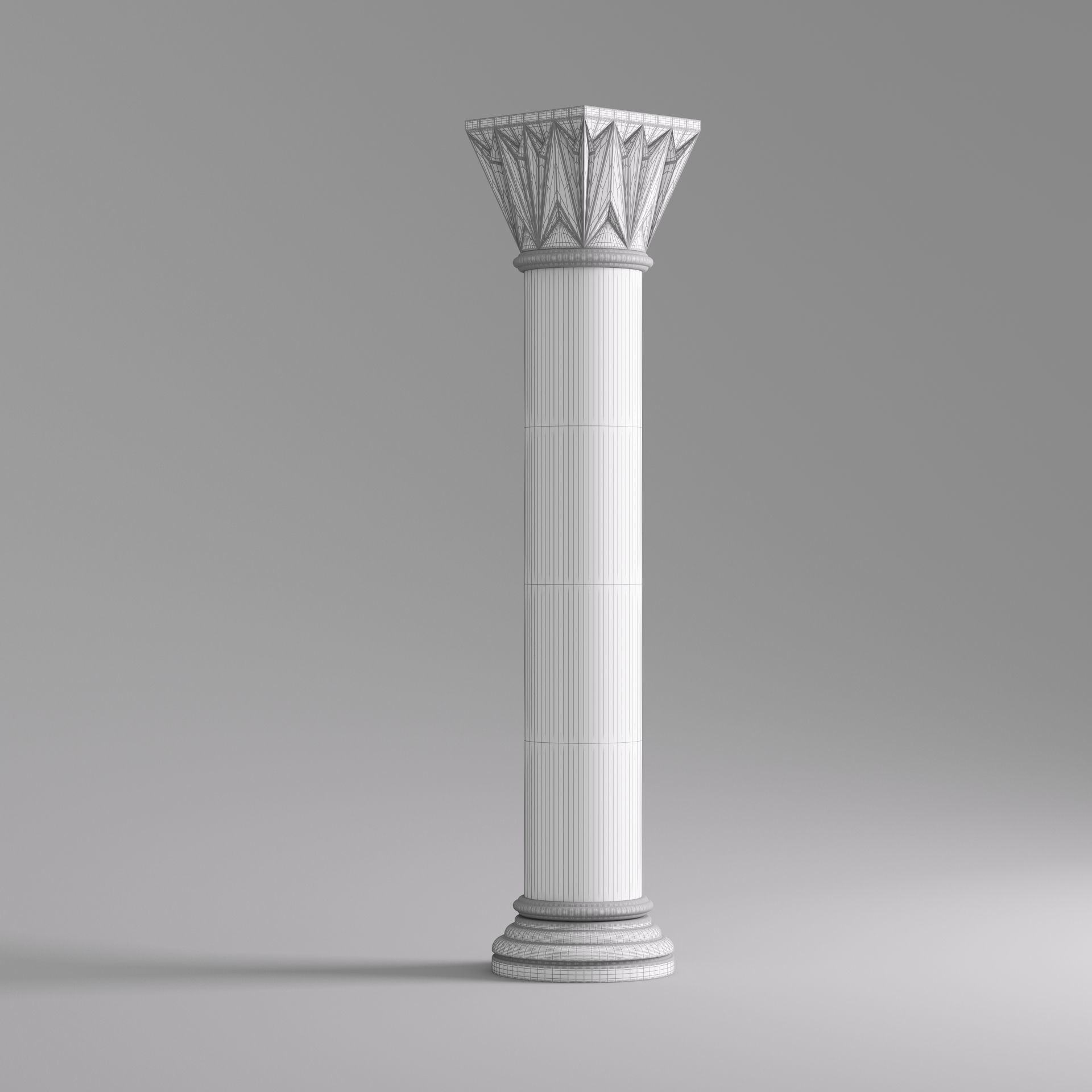 Classic Islamic Architectural Column 001 3D model_7