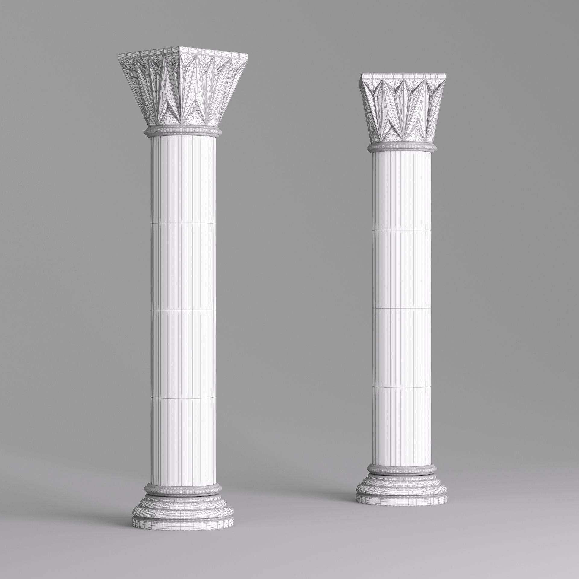 Classic Islamic Architectural Column 001 3D model_13