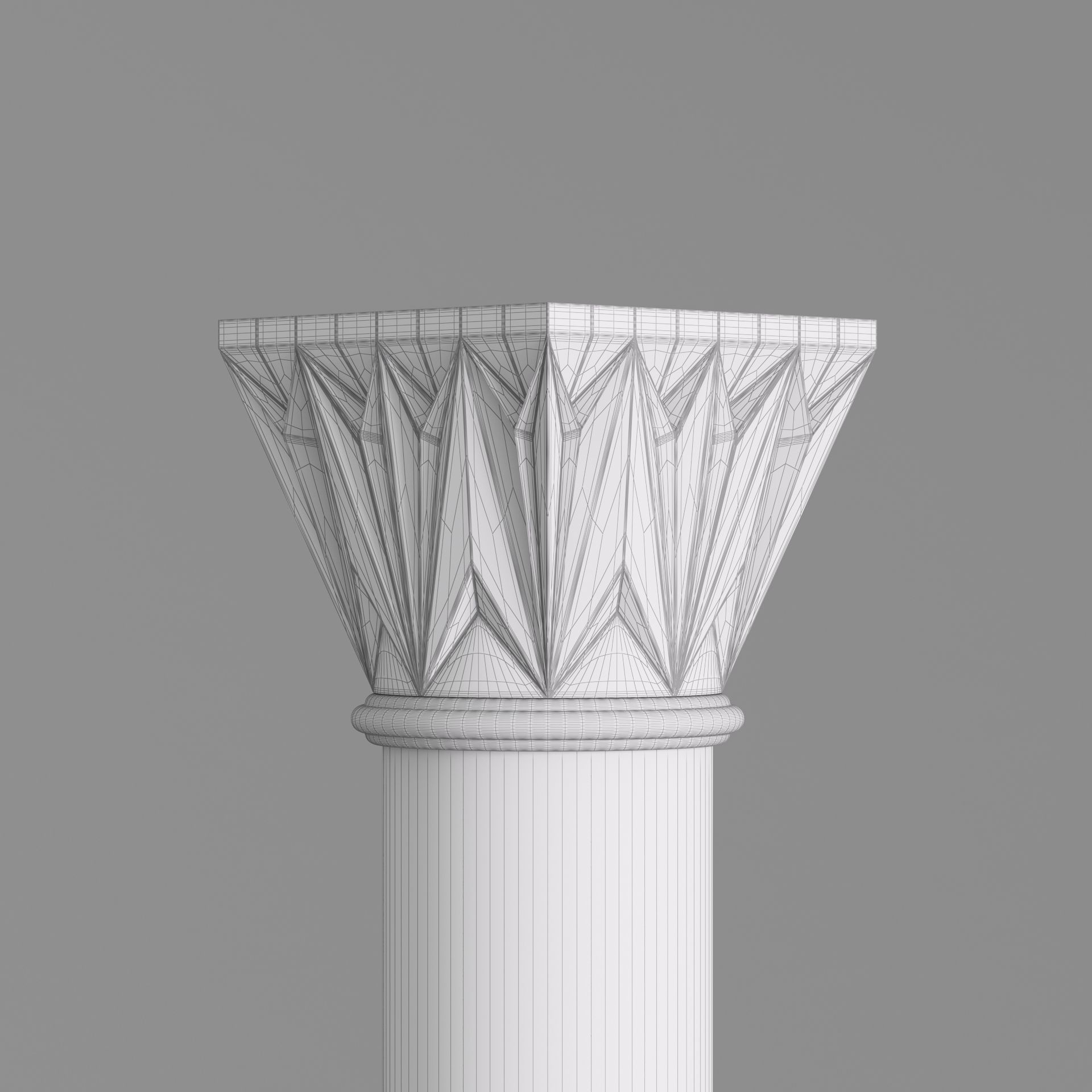 Classic Islamic Architectural Column 001 3D model_11