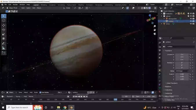 Animated Jupiter planet 3D model 3D model