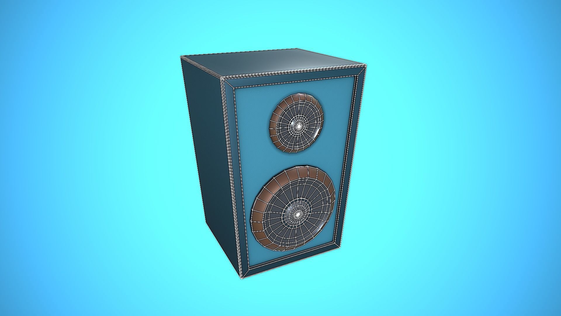SPEAKER CARTOON STYLIZED Low-poly 3D model_6