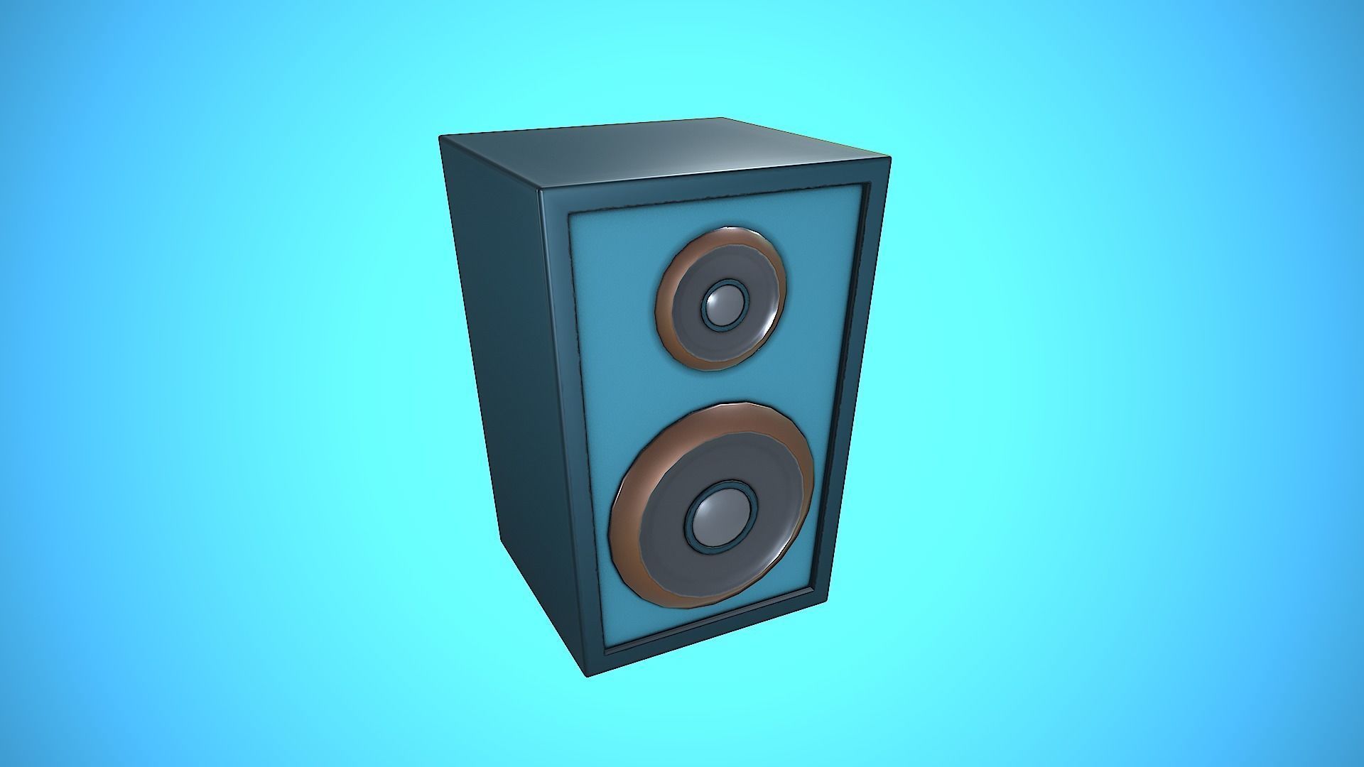 SPEAKER CARTOON STYLIZED Low-poly 3D model_5