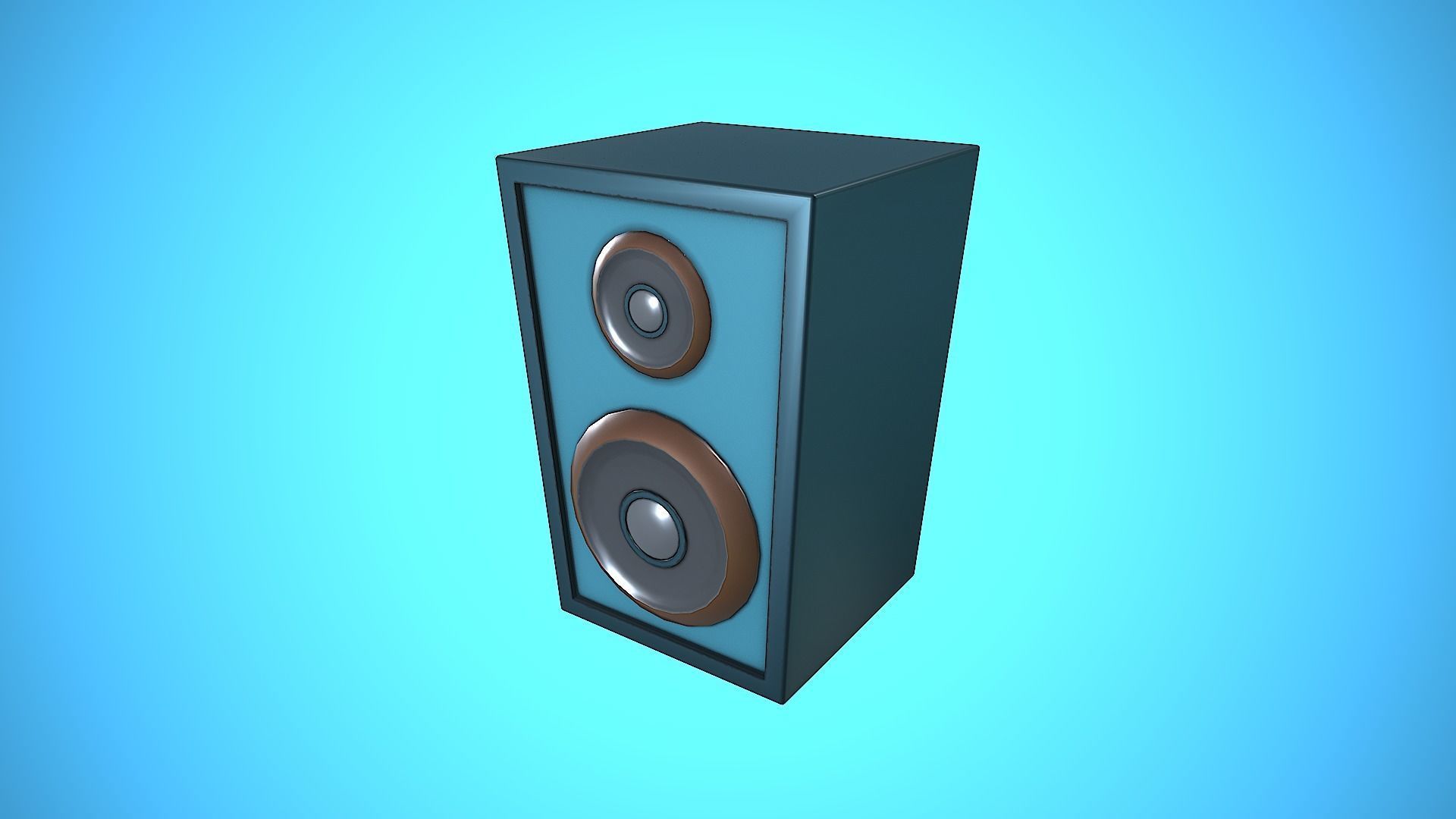 SPEAKER CARTOON STYLIZED Low-poly 3D model_10