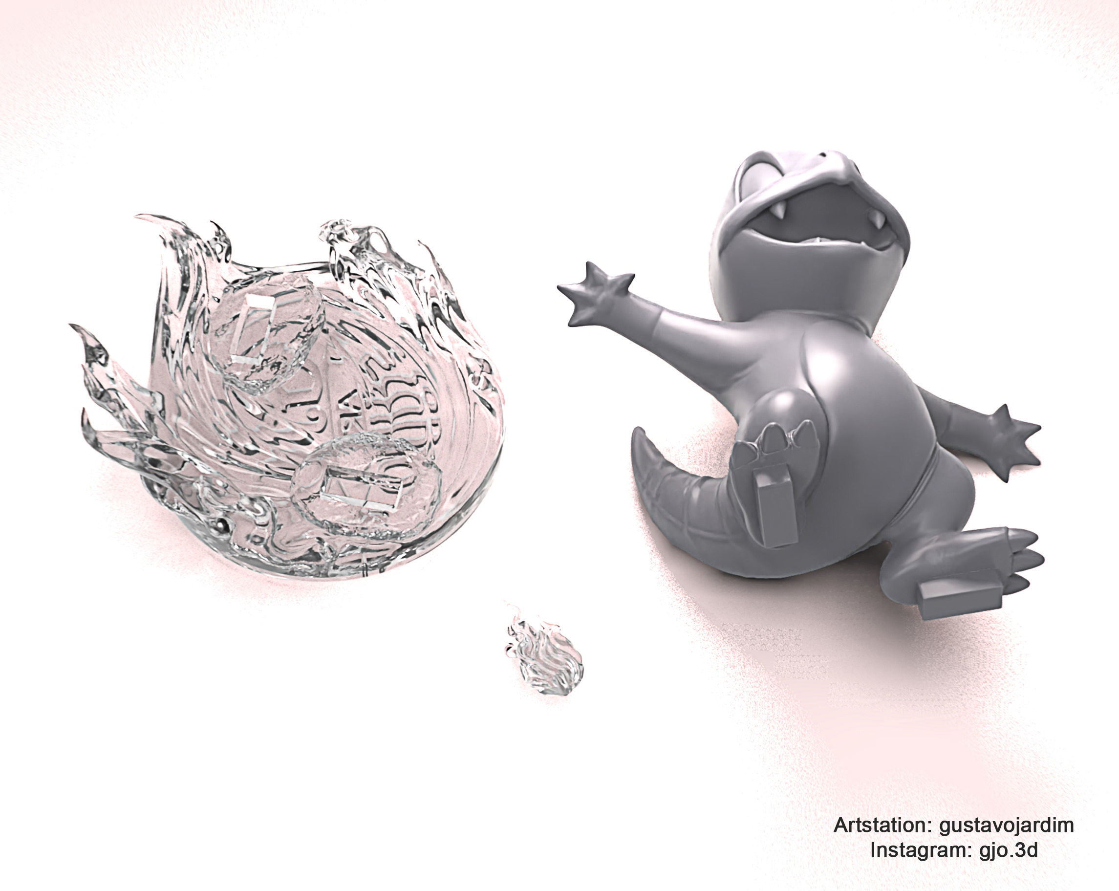 Pokemon Charmander premium STL 3D print model_7