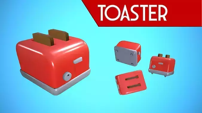 TOASTER KITCHEN CARTOON STYLIZED