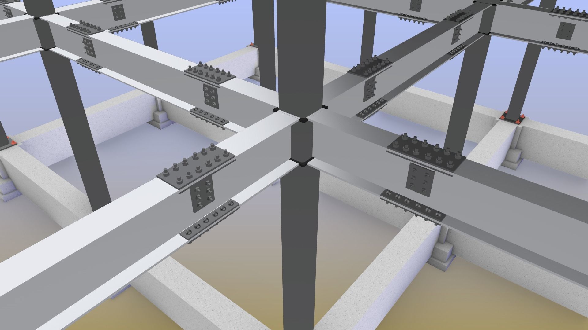 Steel Building 3D model_9