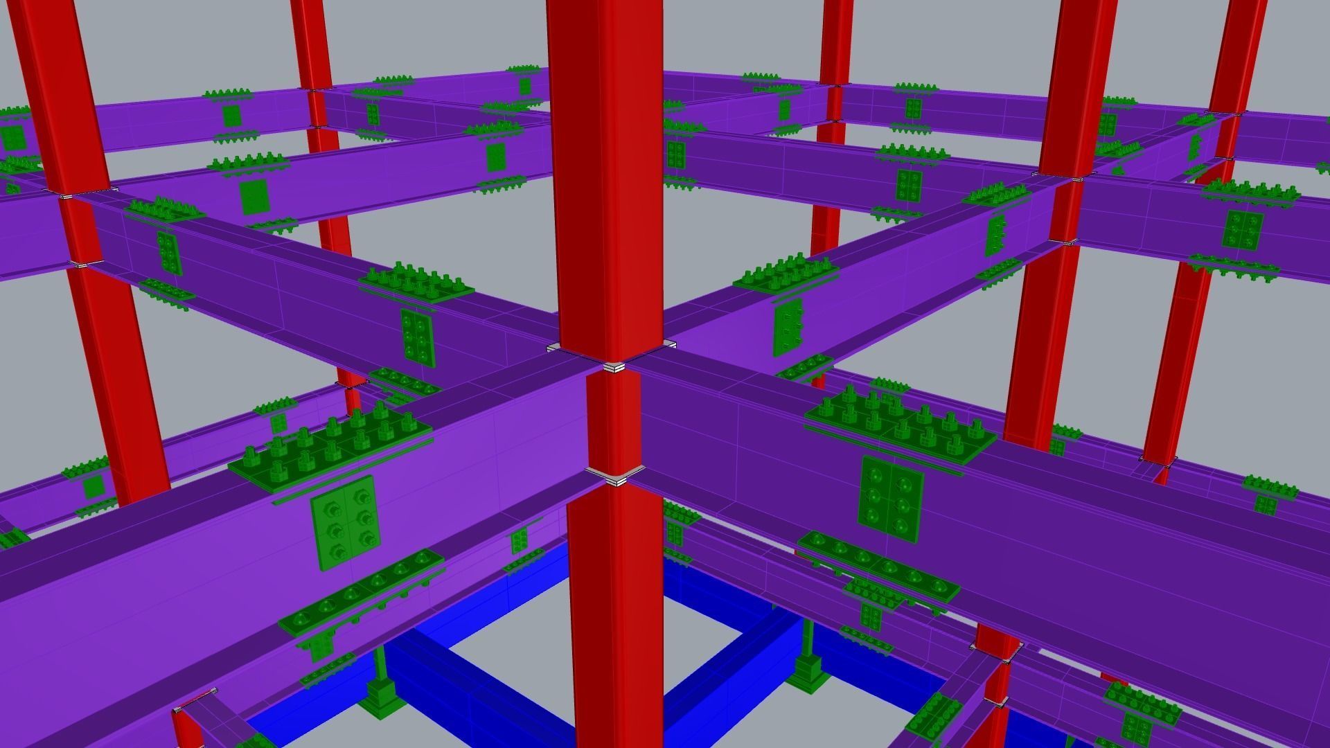 Steel Building 3D model_2
