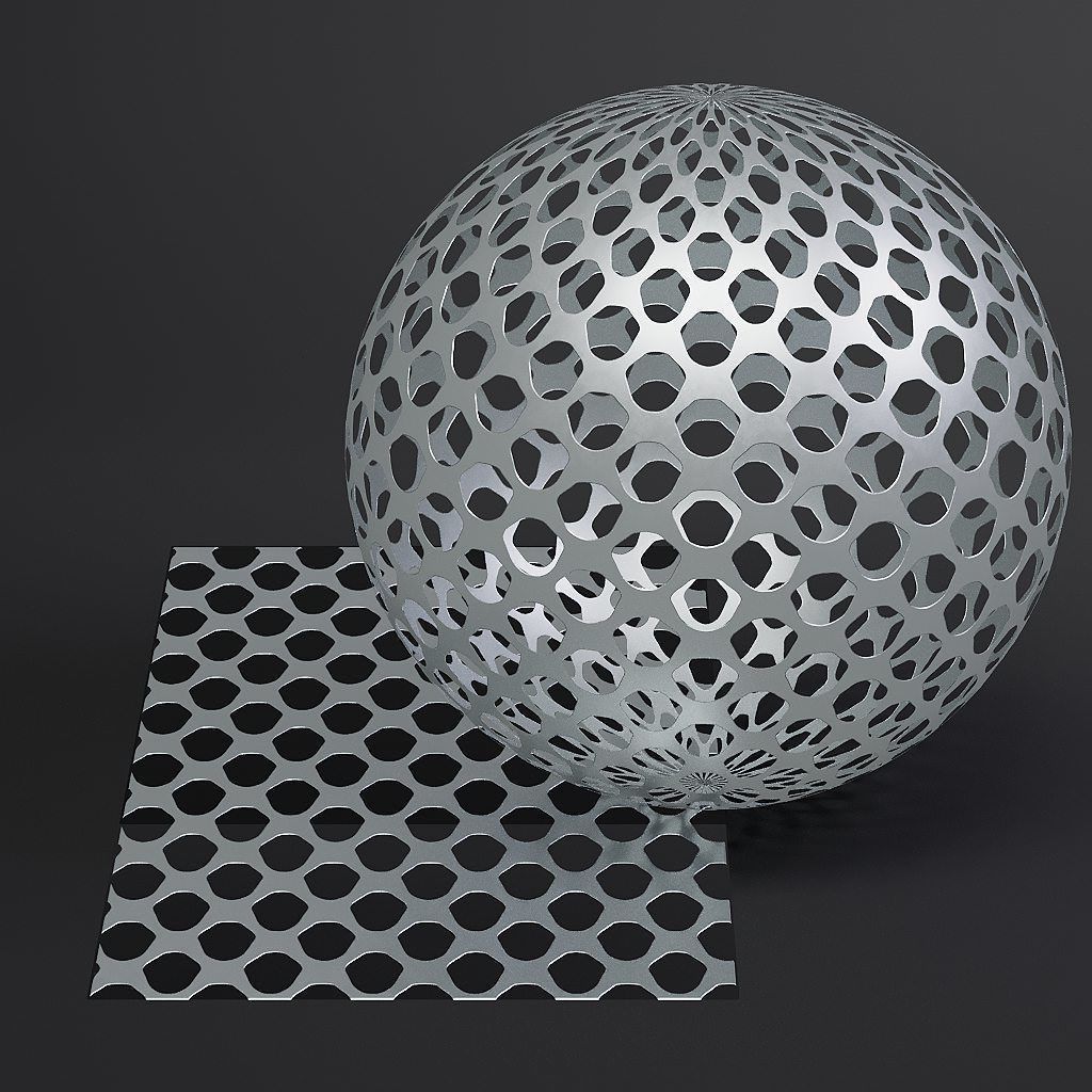 Metal vol09 Perforated 8K Seamless PBR Materials Texture_16