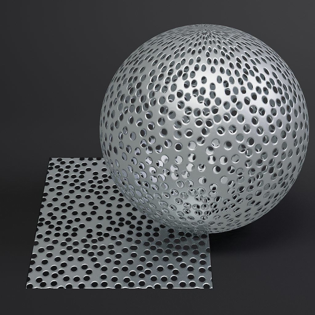 Metal vol09 Perforated 8K Seamless PBR Materials Texture_26