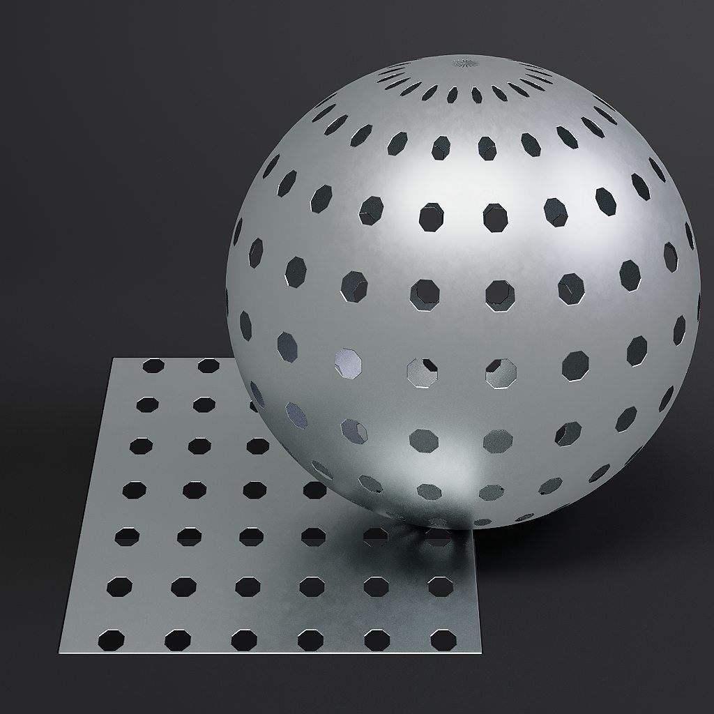 Metal vol09 Perforated 8K Seamless PBR Materials Texture_31