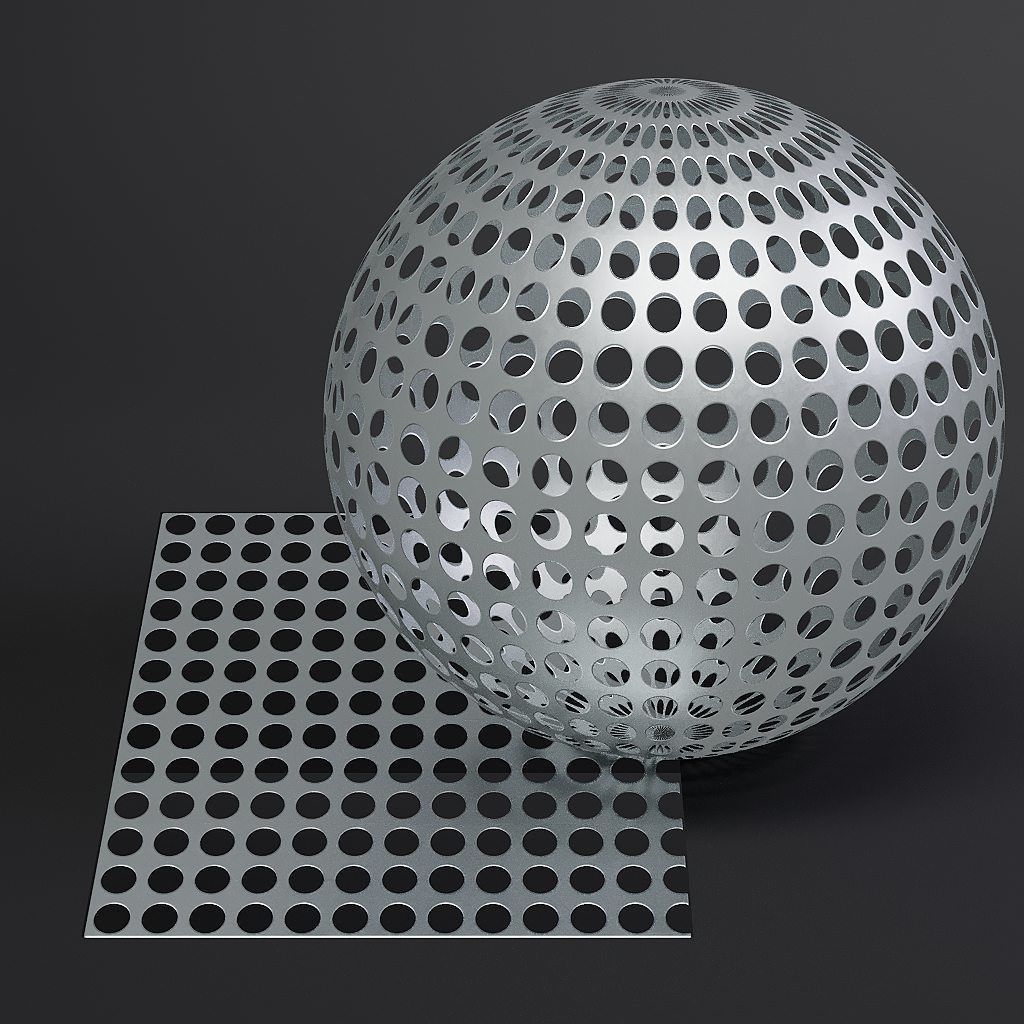 Metal vol09 Perforated 8K Seamless PBR Materials Texture_4