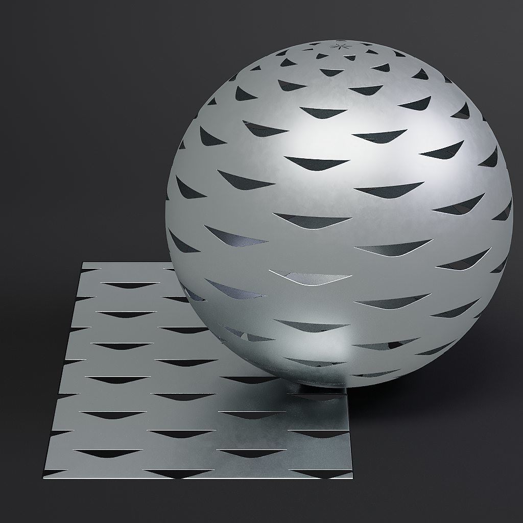 Metal vol09 Perforated 8K Seamless PBR Materials Texture_11